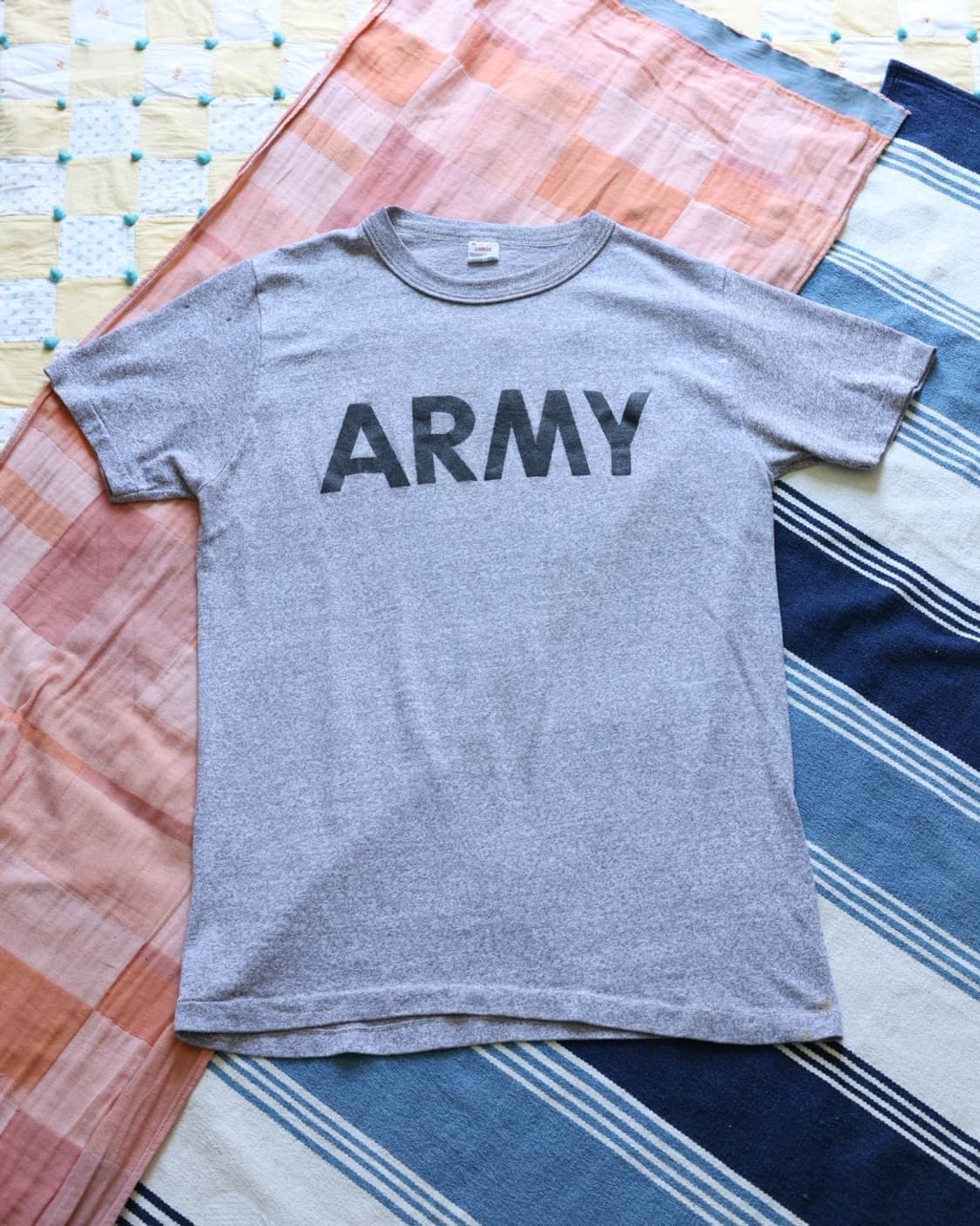 챔피온 80s 싱글스티치 army 반팔 티셔츠 상품이미지1