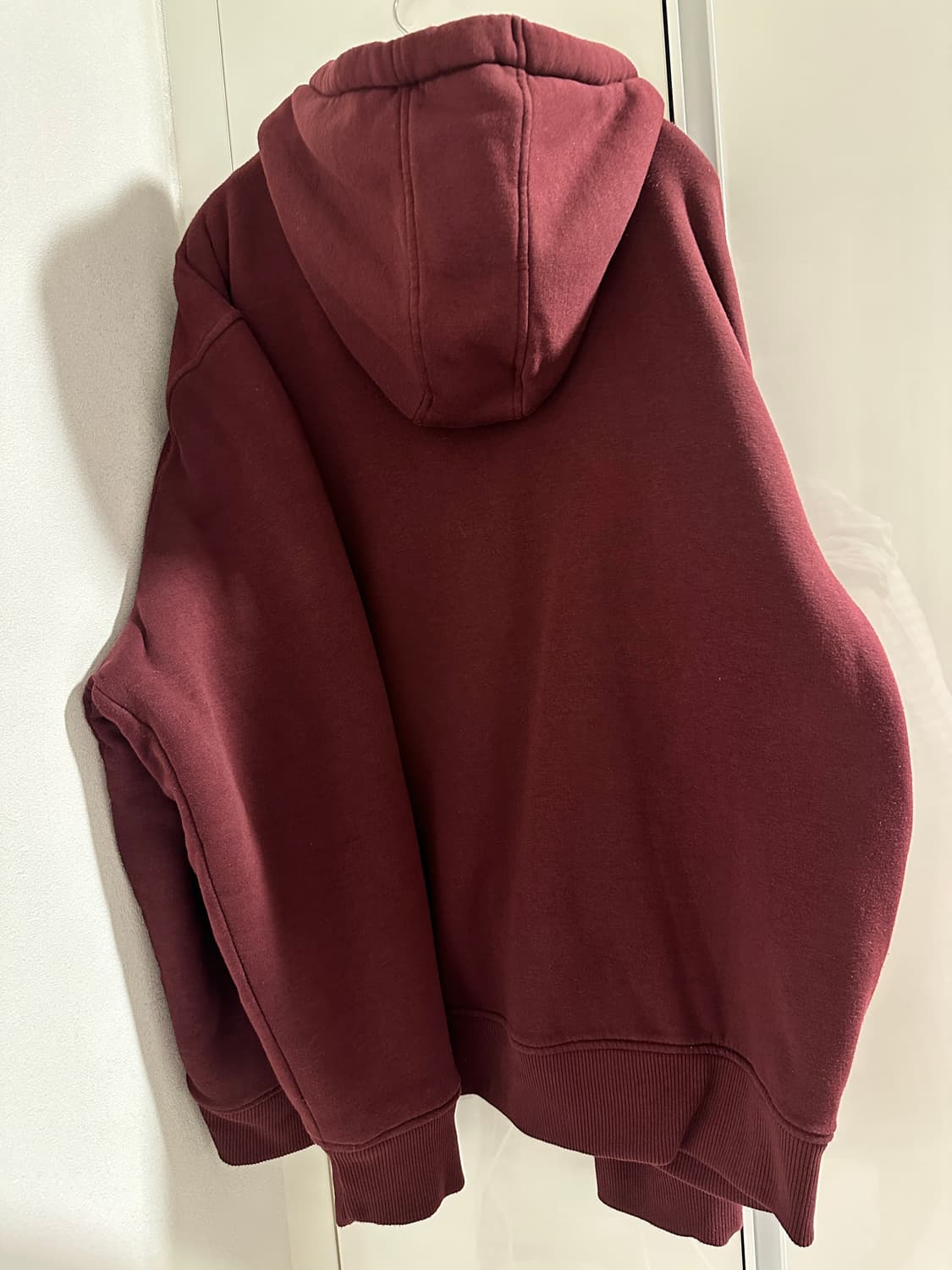 NCT 사쿠야 st 갭 GAP 버건디 기모 후드집업 XXXL 상품이미지3