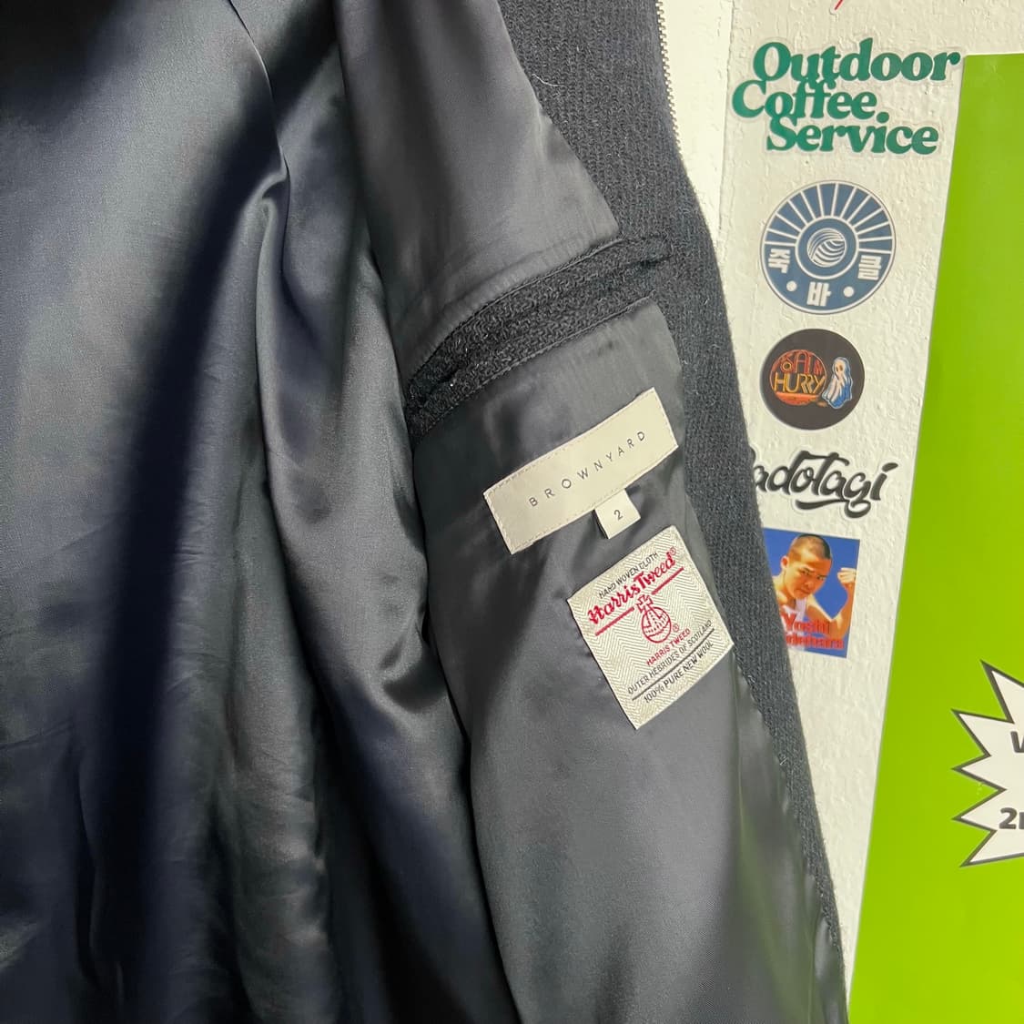 브라운야드 해리스트위드 드랍숄더 블루종 상품이미지4