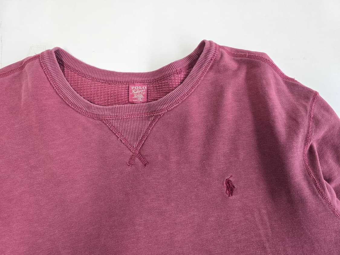 폴로 랄프로렌 코튼 스웨트셔츠 버건디 XL 상품이미지3