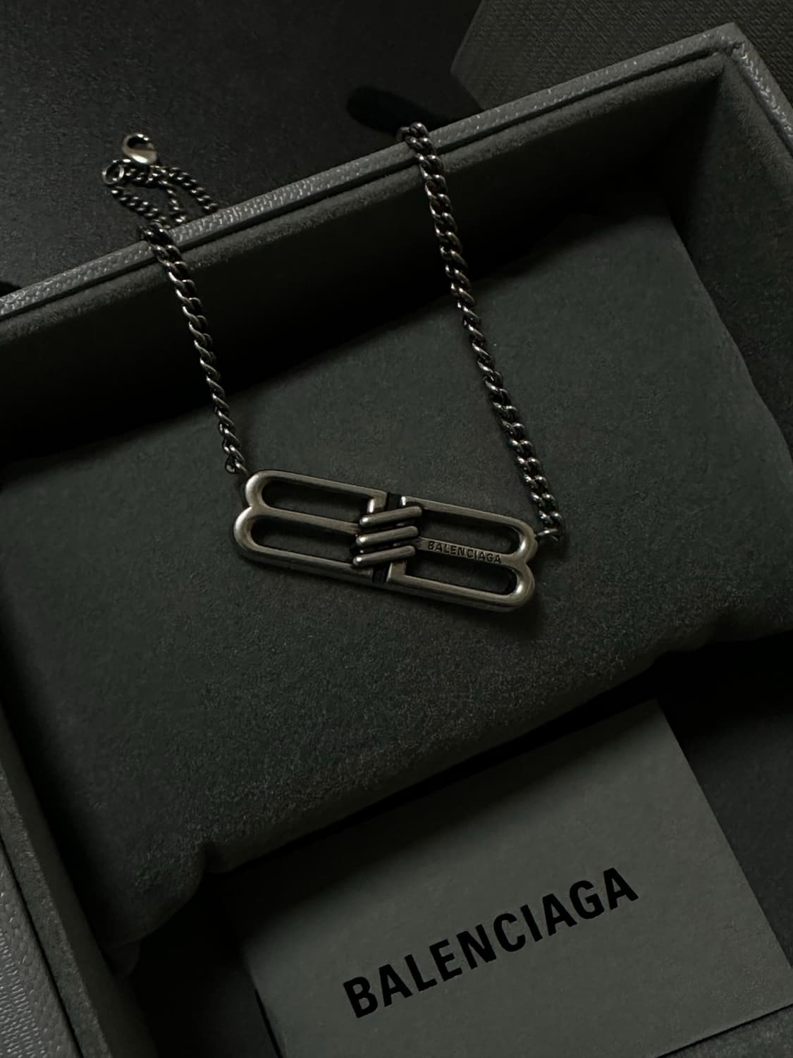 Balenciaga 발렌시아가 BB아이콘 네크리스 앤티크 실버 상품이미지6