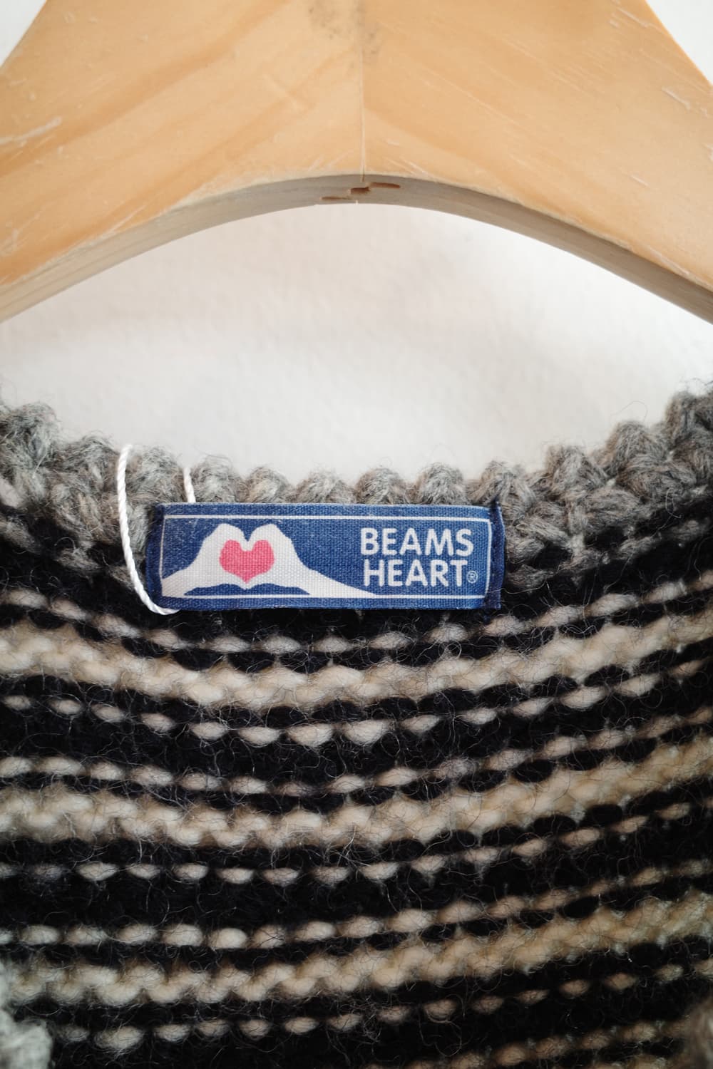 BEAMS HEART 빔즈 울 패턴 베스트  상품이미지3