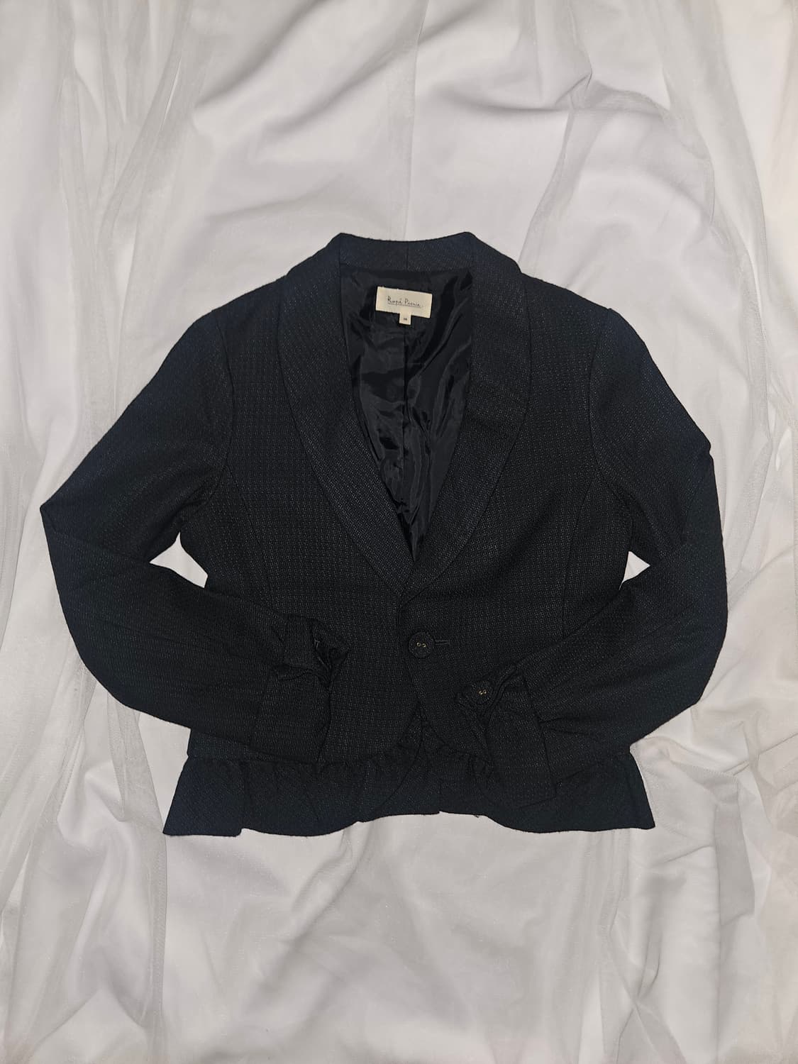 rope picnic 다크그린 러플 블레이저 상품이미지2