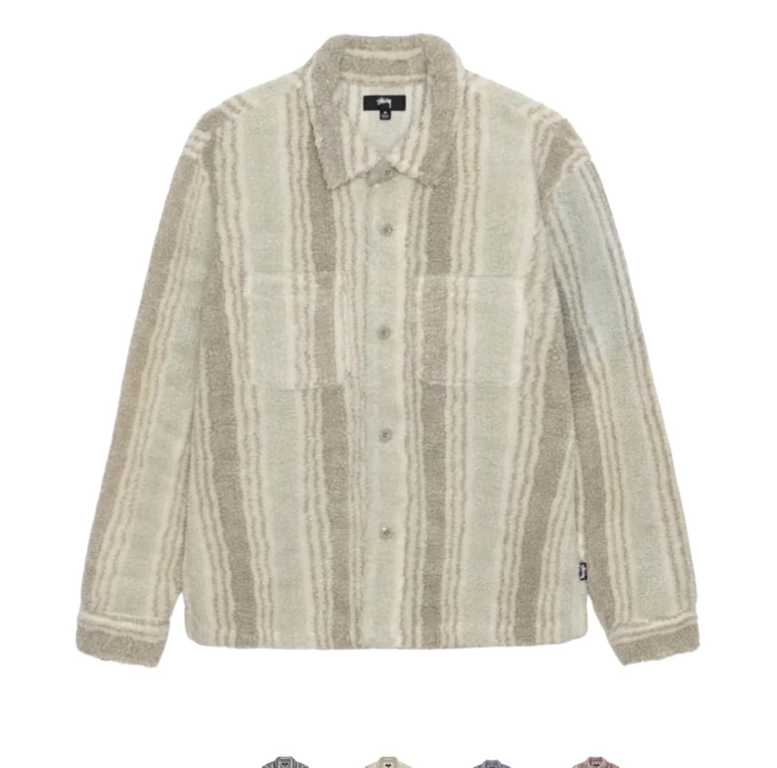 스투시 스트라이프 쉐르파 셔츠 / M 상품이미지1
