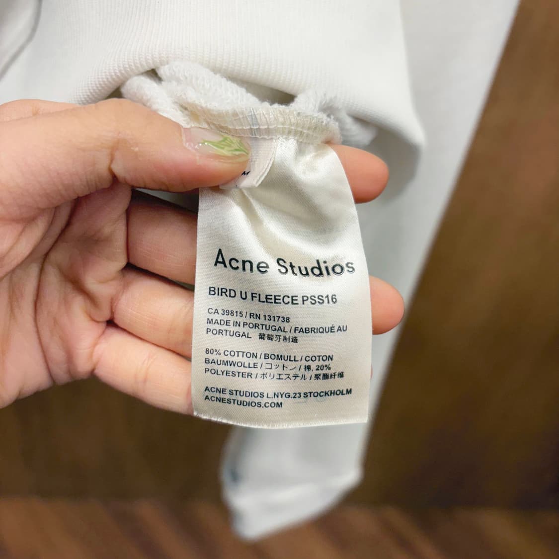 아크네 스튜디오 모크넥 크롭 맨투맨 무지 사이드 지퍼 디테일 화이트 상품이미지8