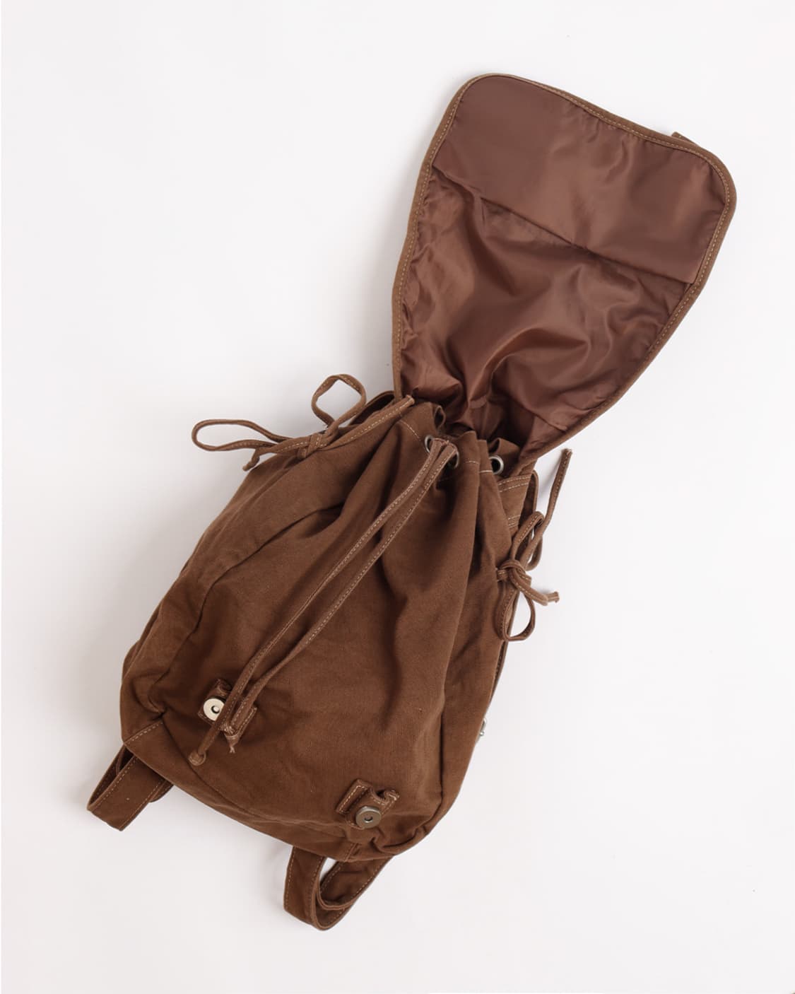 [BAG DES OLIVE] 브라운 캔버스 럭색 상품이미지6