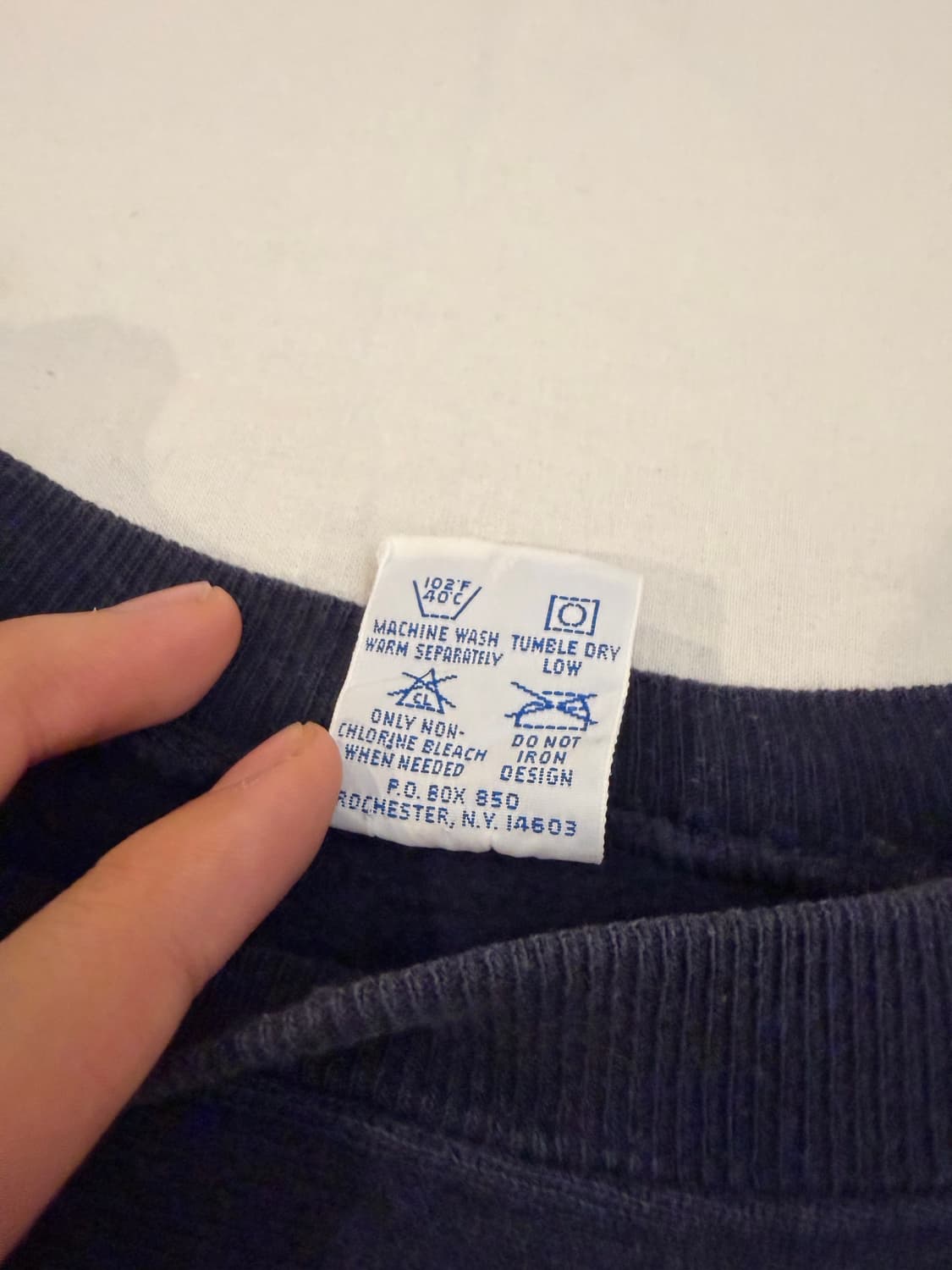 90s 챔피온 리버스위브 노트르담 스웻셔츠 네이비 상품이미지6