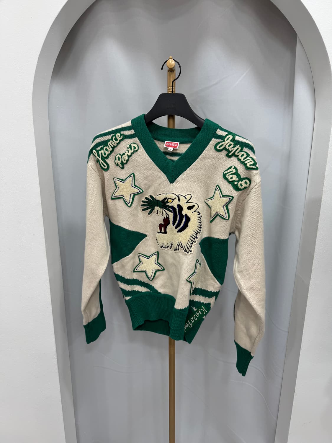 백화점판 겐조 바시티 울 니트 M  상품이미지1