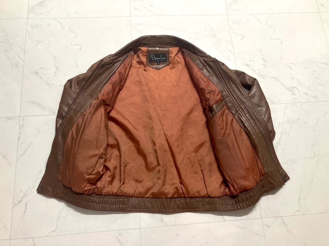 90s 램스킨 양가죽 A-2 레더 봄버 자켓 100-105 상품이미지3