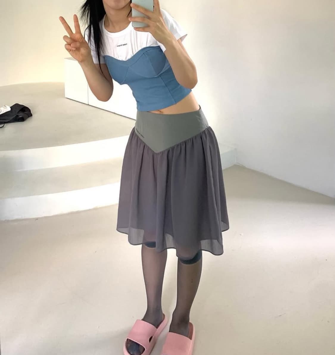쓰리투에이티 프릴 스커트 상품이미지4