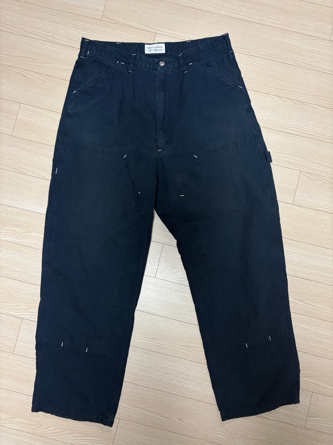 엔즈앤드민즈 더블니 네이비 팬츠 상품이미지1