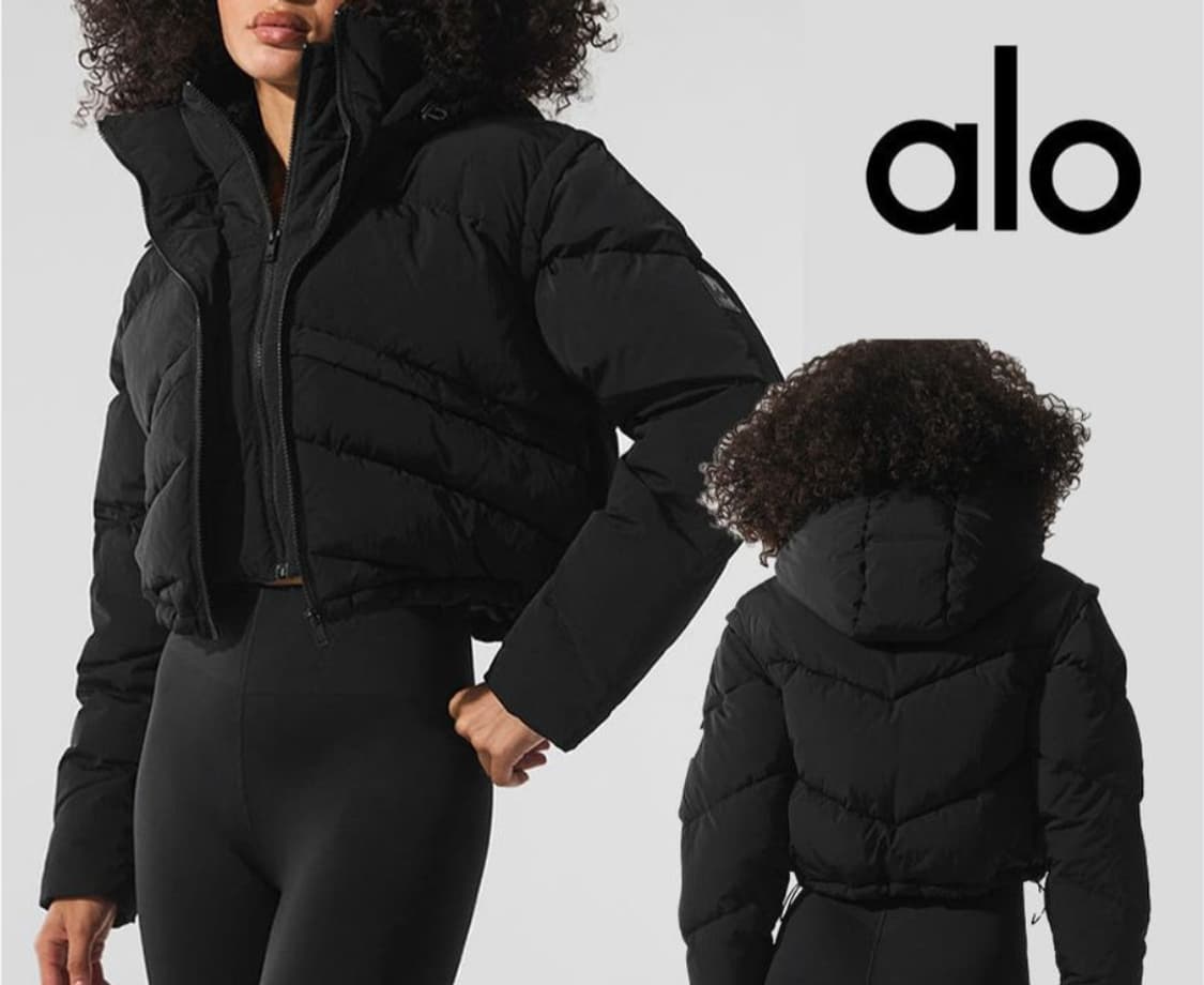 알로 블랙  이중지퍼 웰론 패딩 점퍼 상품이미지1