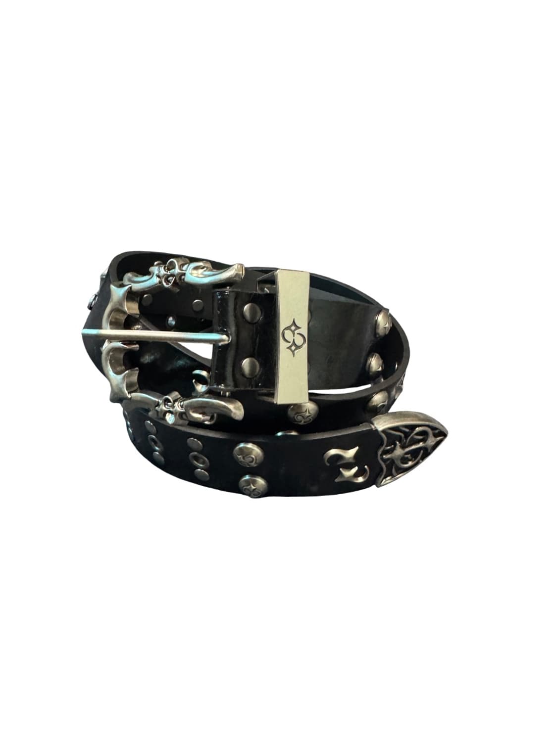 Dark Metal Stud Leather Belt 상품이미지1
