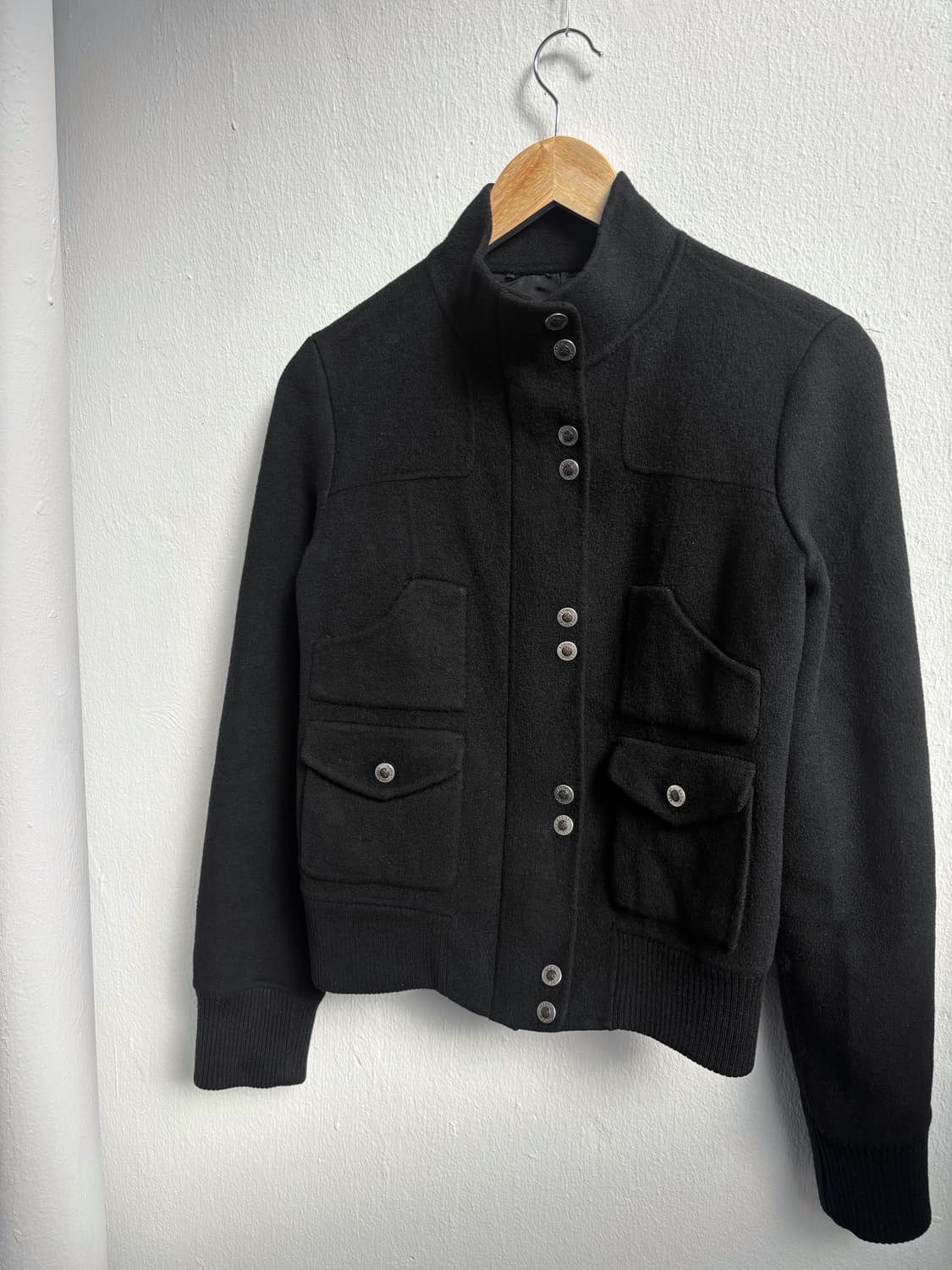 Egoist Glam Wool Black Button Jacket 상품이미지6