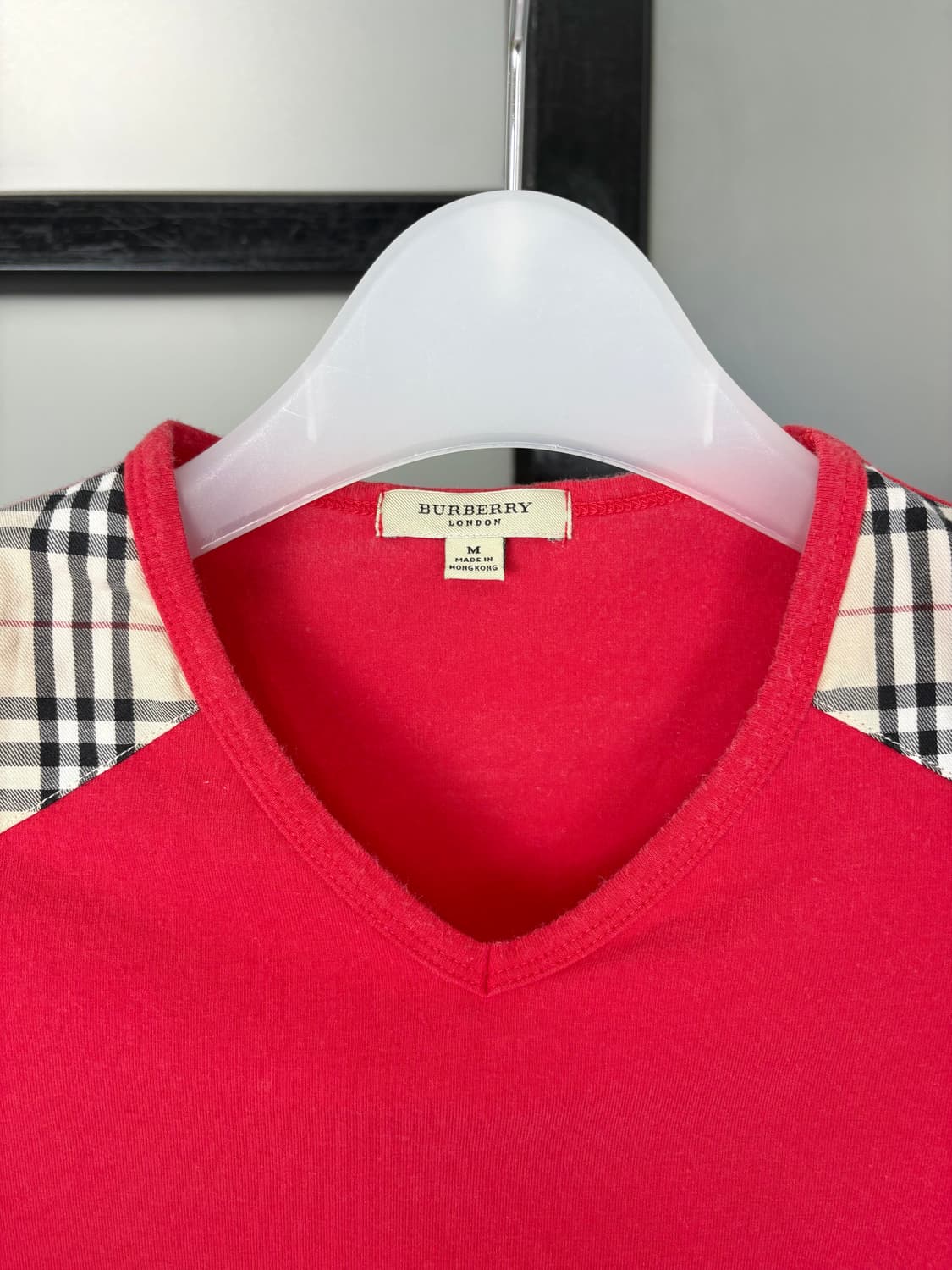 [S]BURBERRY버버리 여성 핑크레드 반팔 티셔츠  상품이미지3