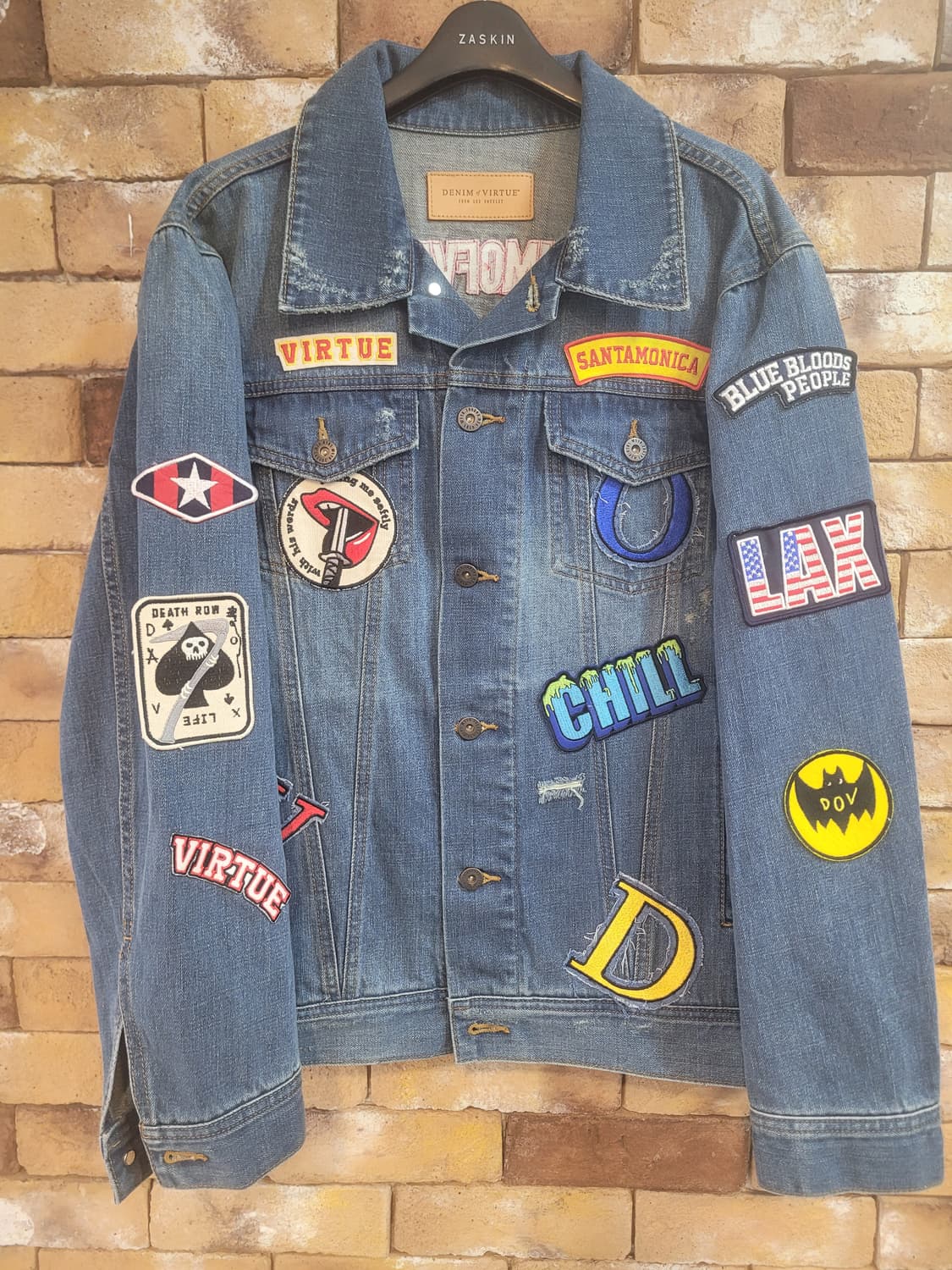 데님 오브 버츄 패치 데님 자켓 100 상품이미지1