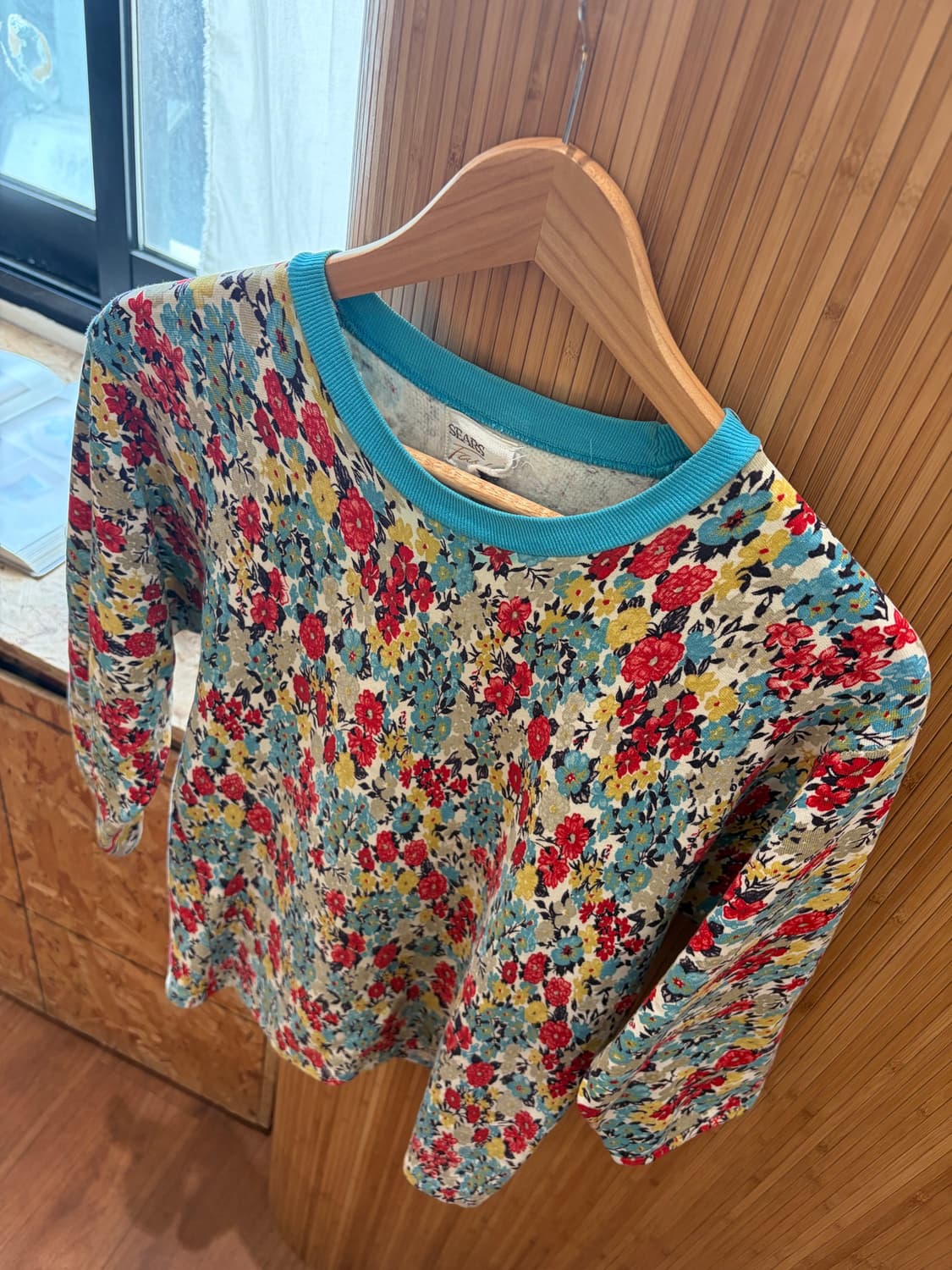 70s SEARS Fashion Flower T-shirt 상품이미지1
