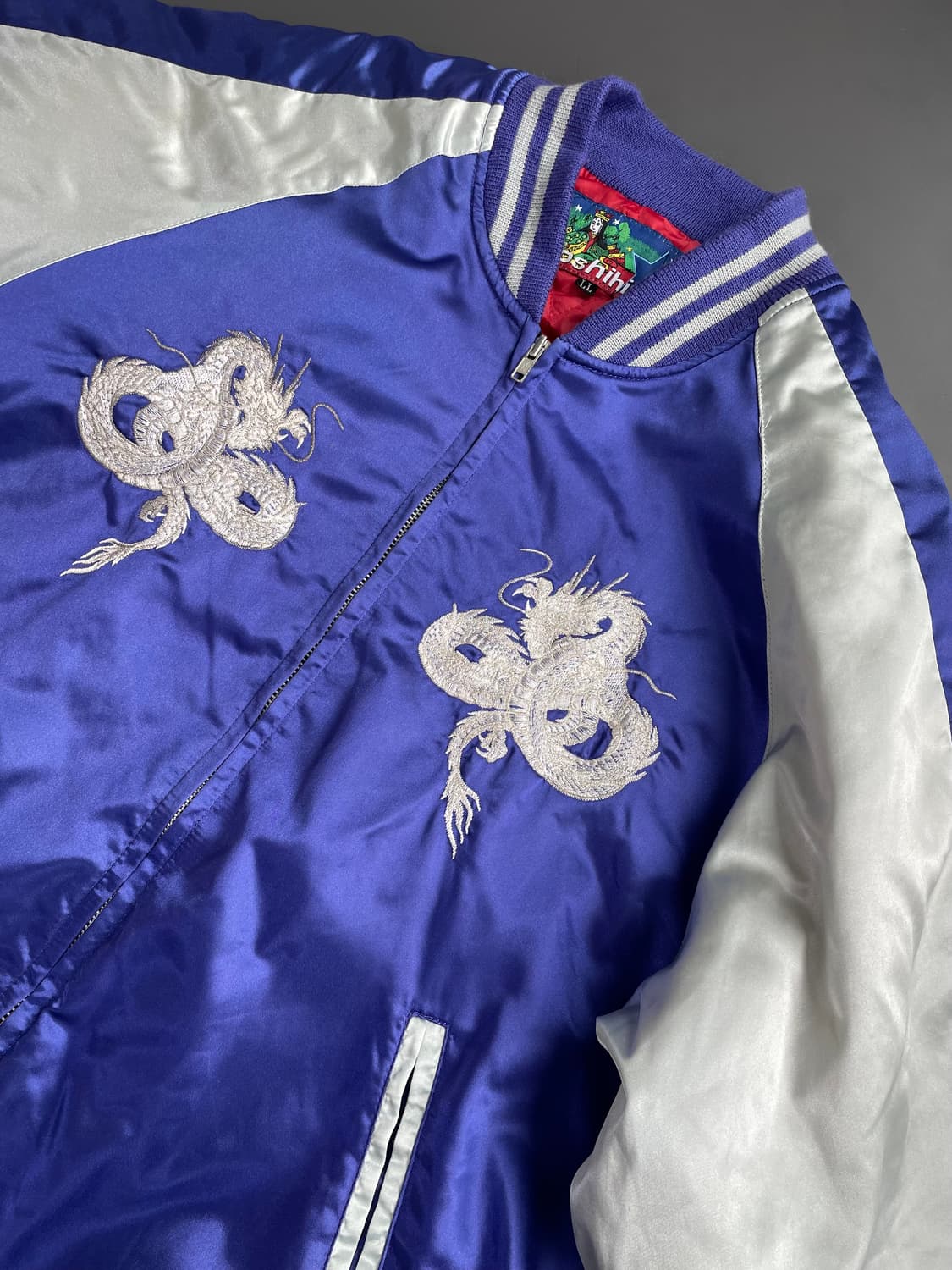 [L] 호시히메 드래곤 자수 스카쟌 일본 빈티지 스카잔 자켓 상품이미지3