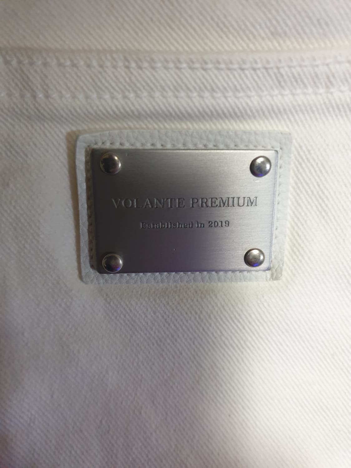 볼란테 프리미엄 백포켓 실버탭 스판 슬림 크림진 팬츠 (1사이즈) 상품이미지4