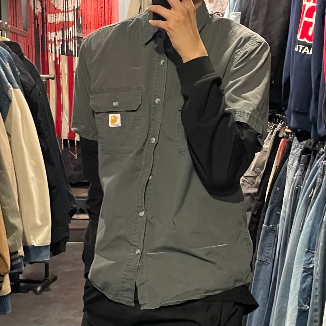 [IM] carhartt 칼하트 그레이 반팔셔츠 상품이미지4