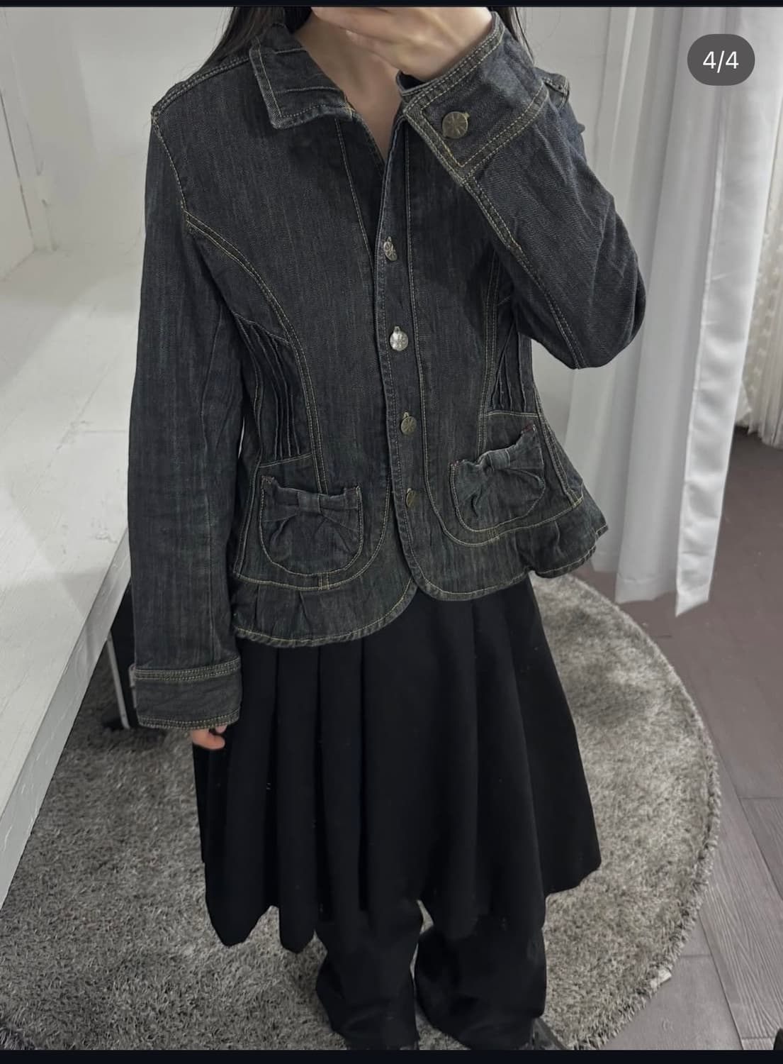 ribbon detail denim jacket 상품이미지3