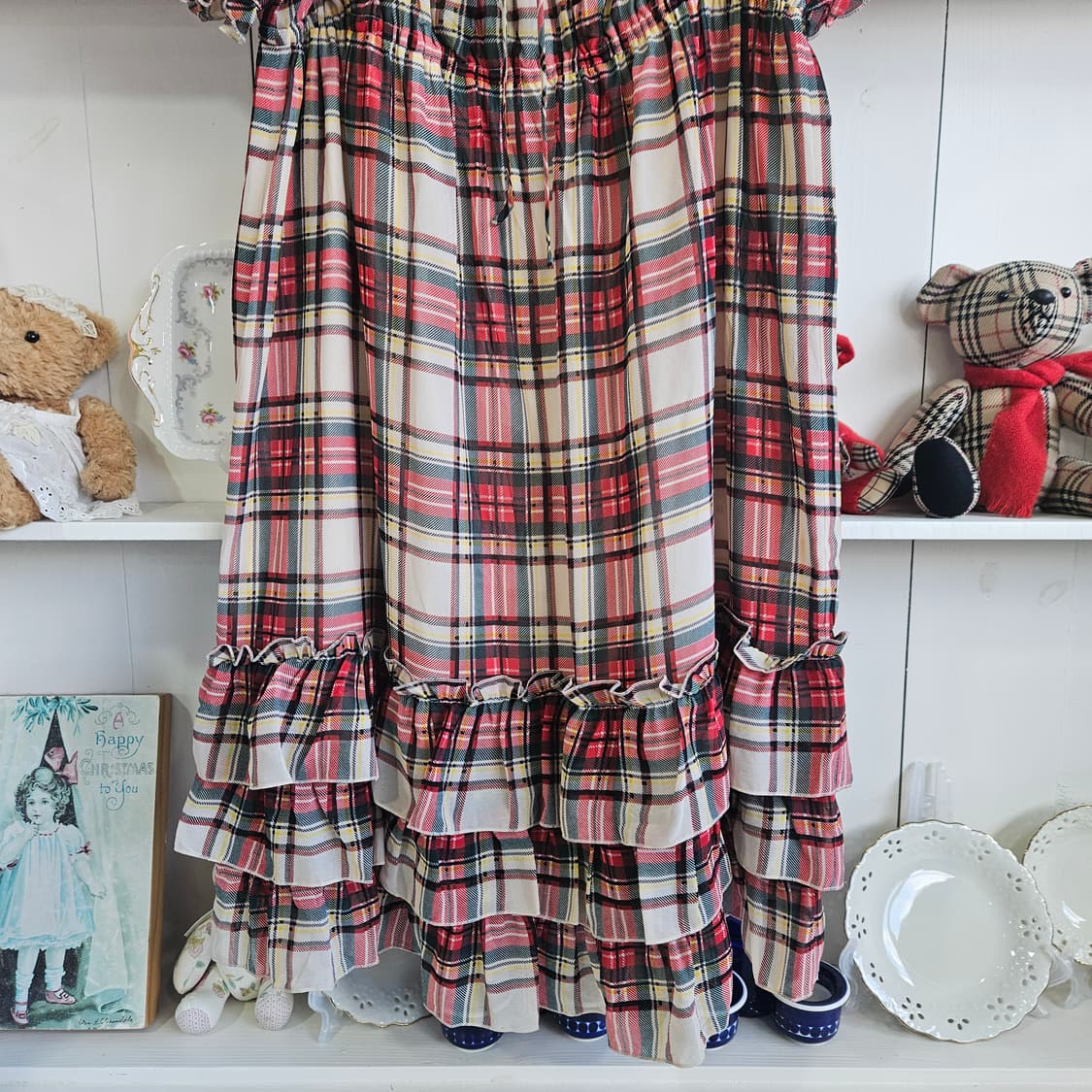 체크 프릴 원피스 상품이미지4