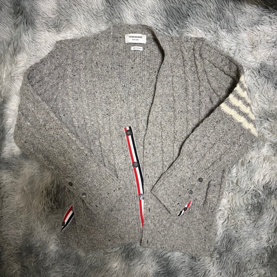 무하자 톰브라운 도네갈 가디건 라이트 그레이 2사이즈 급처 상품이미지1