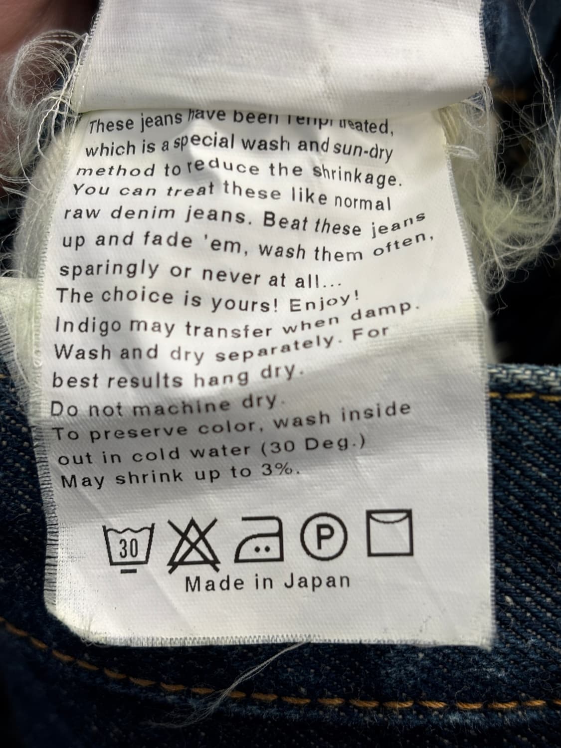 네이키드 앤 페이머스 15oz 데님 청바지 30 상품이미지6