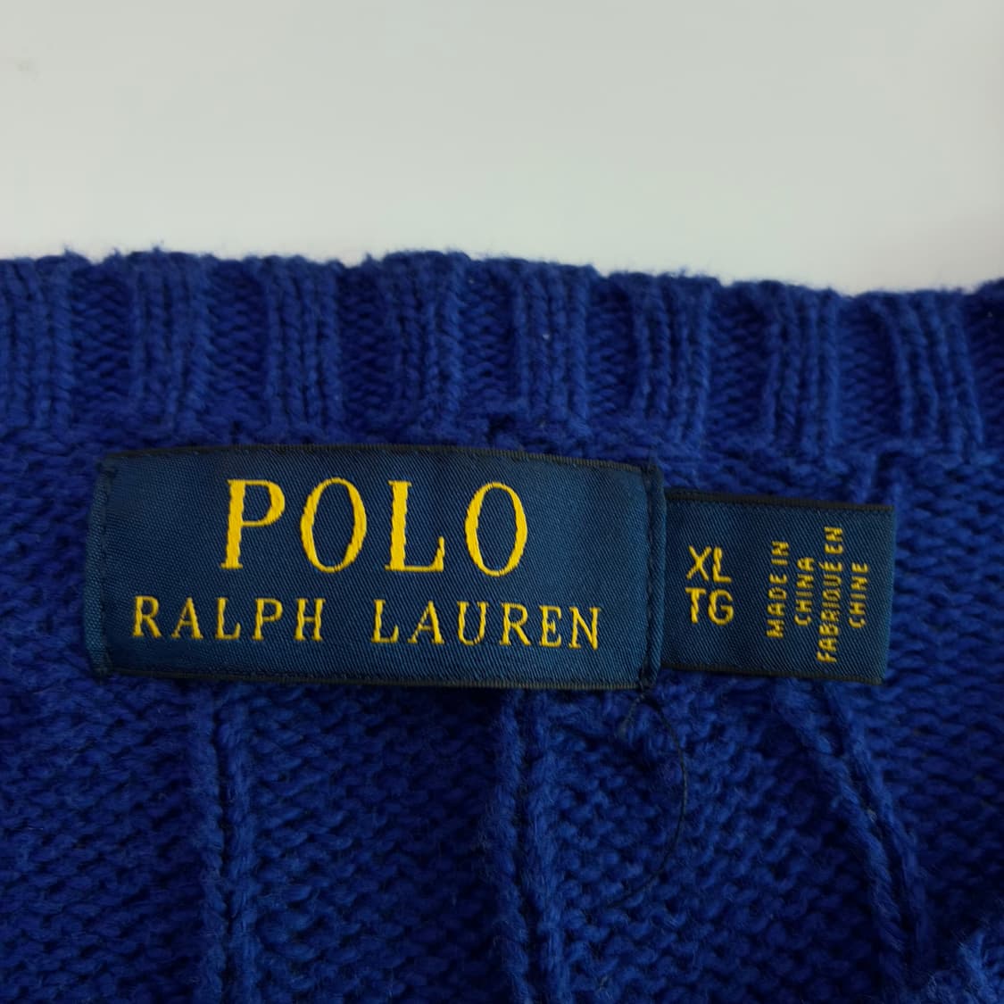 Polo  폴로 랄프로렌 신형 블루 코튼 케이블 니트 상품이미지3