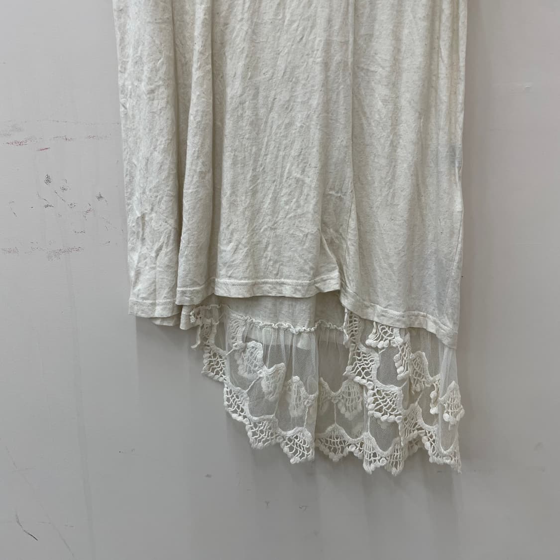 러블리 갸루 비대칭 레이스 반팔 원피스 상품이미지2