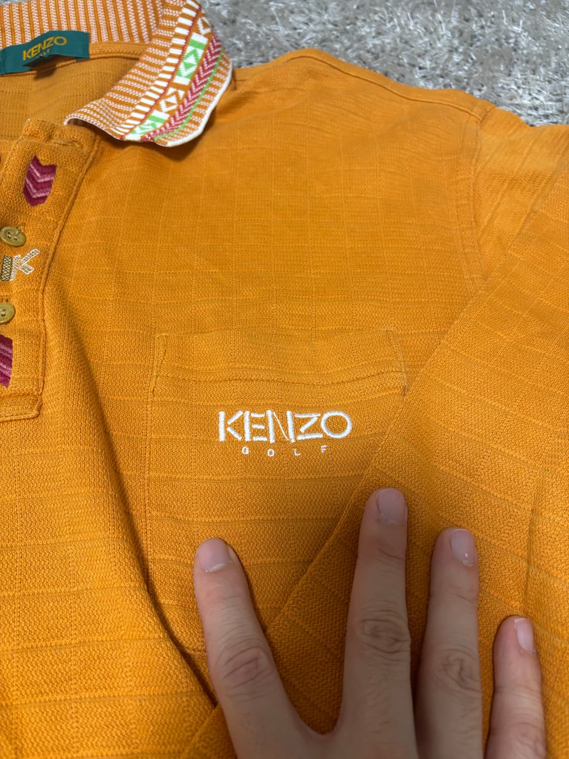 일제 KENZO GOLF 긴팔 카라티 사이즈 100-105 상품이미지3