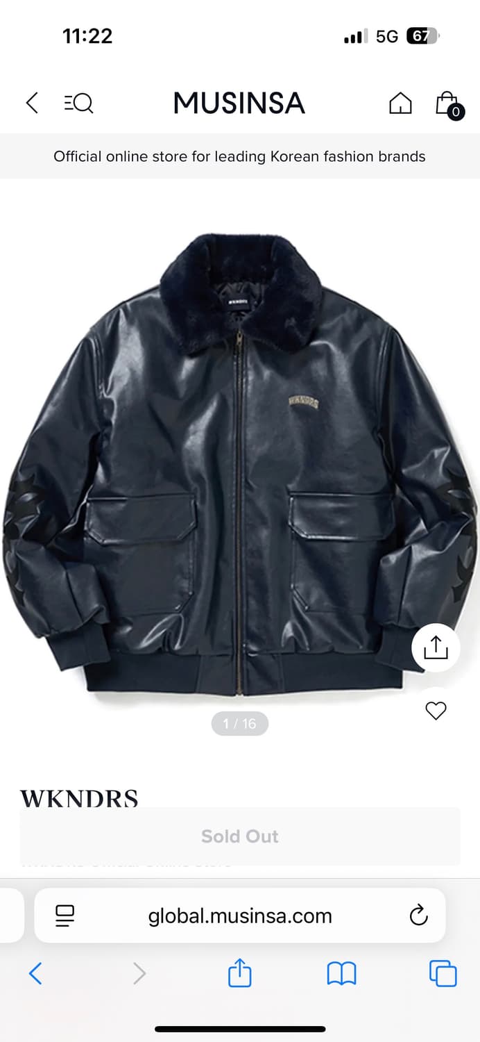 위캔더스 레더 라이더 자켓 상품이미지1