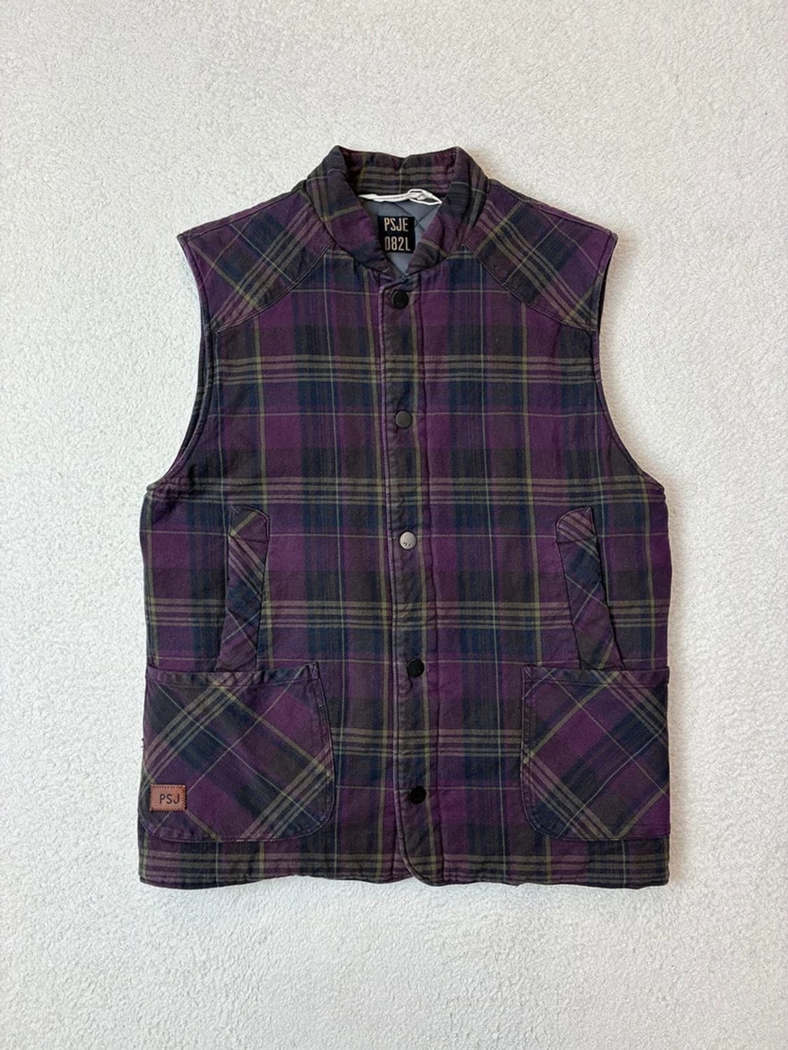 폴스미스 PSJE 11's 피그먼트 퍼플 타탄 체크 베스트 PN6208 상품이미지1