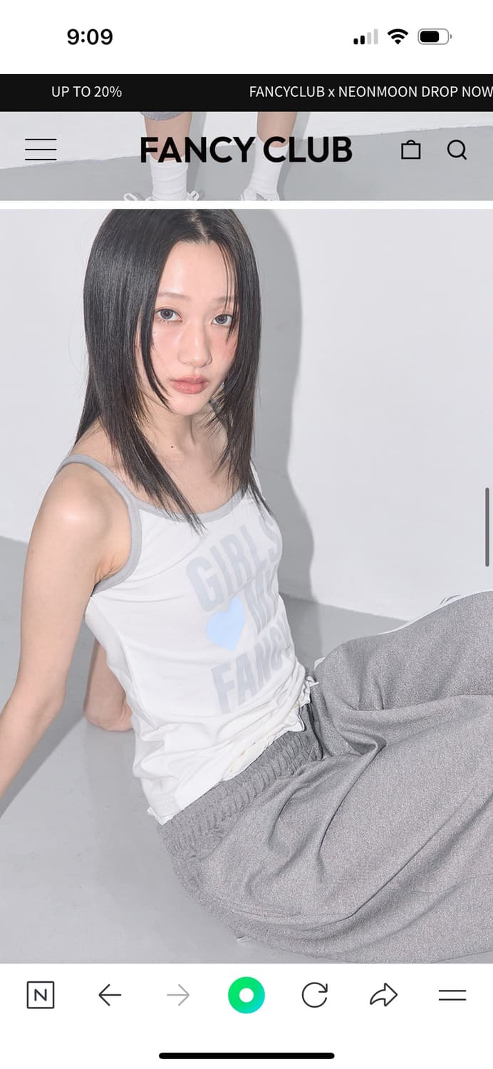 팬시클럽 슬리브 FANCY SLEEVELESS (GRAY) 상품이미지2