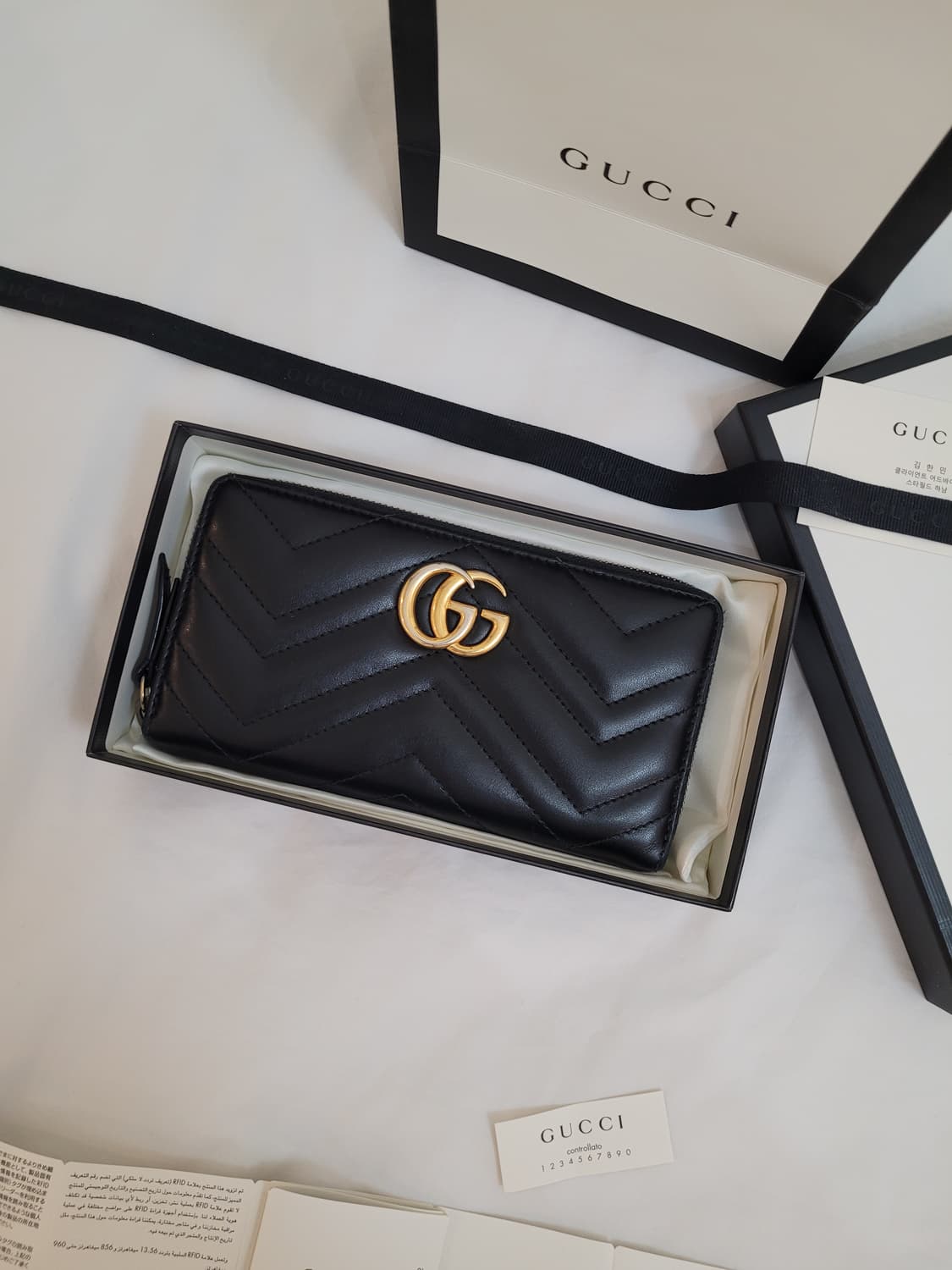 (새상품급) 구찌 GG 마몬트 마틀라세 지퍼 장지갑 상품이미지1