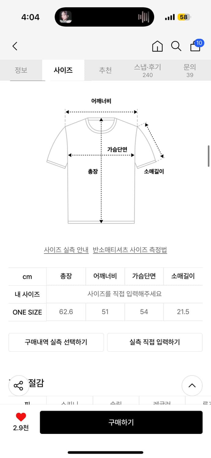 레씨토 디스트로이드 오버핏 반팔 티셔츠 상품이미지2
