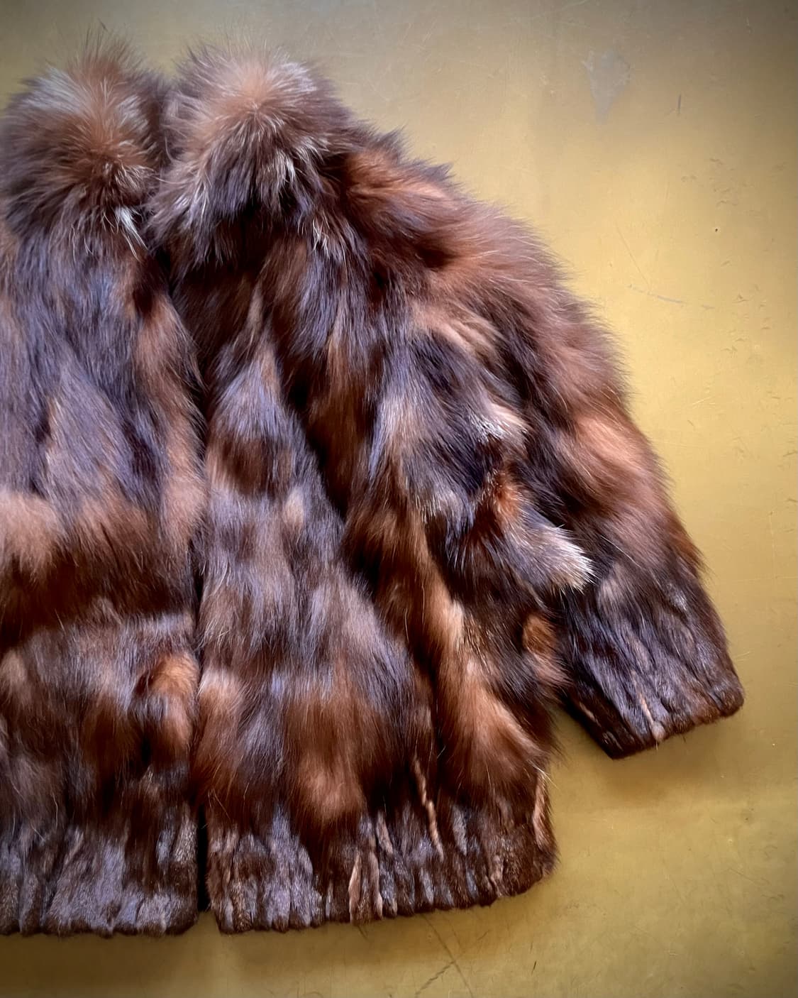 SAGA Fox Real Brown Fur Dolman Coat 상품이미지6