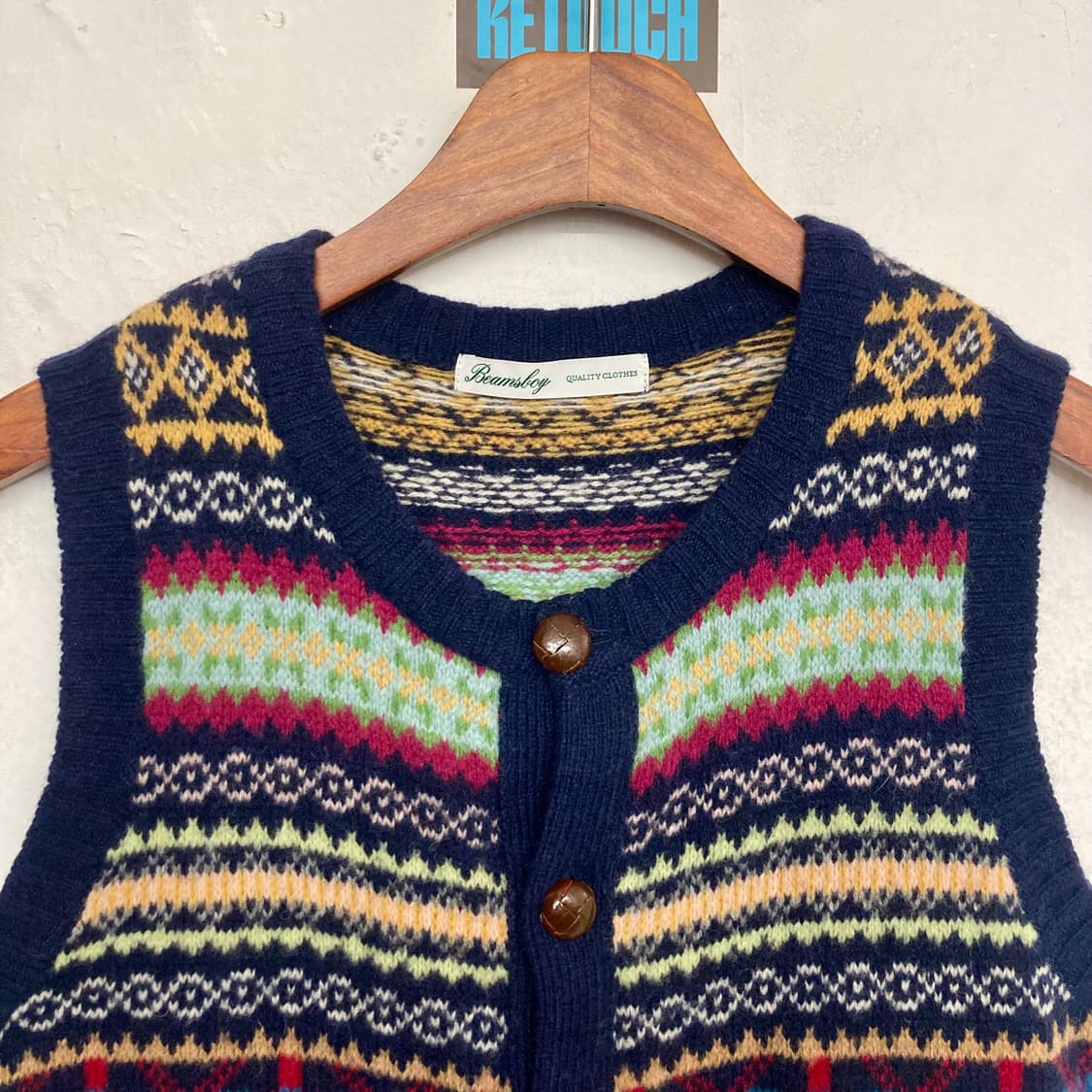 빔즈보이 페어아일 울 베스트 가디건 상품이미지2