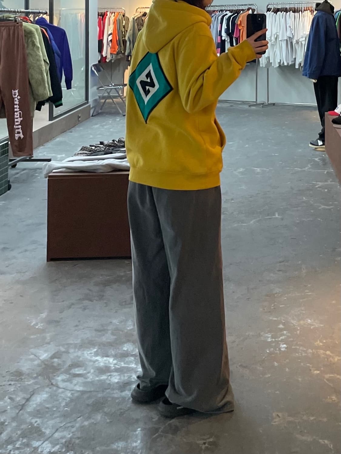 스투시 다이아몬드 자수 옐로우 후드티 H1268 상품이미지2