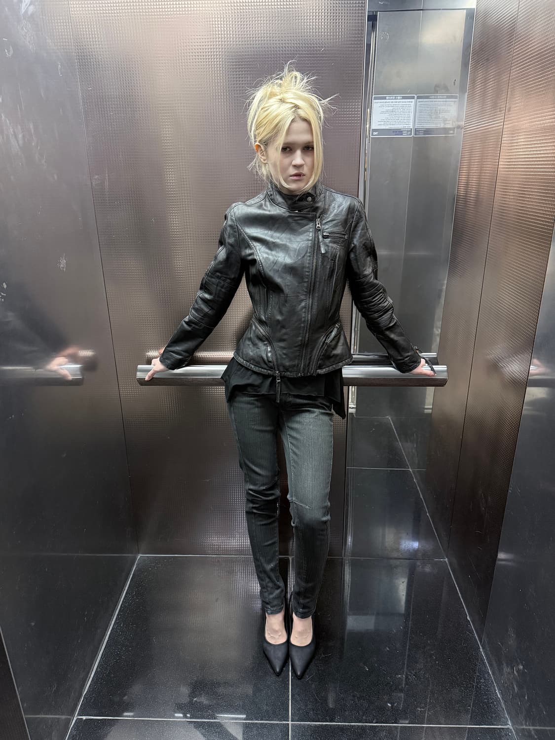 coated silver stripe jeans 상품이미지2