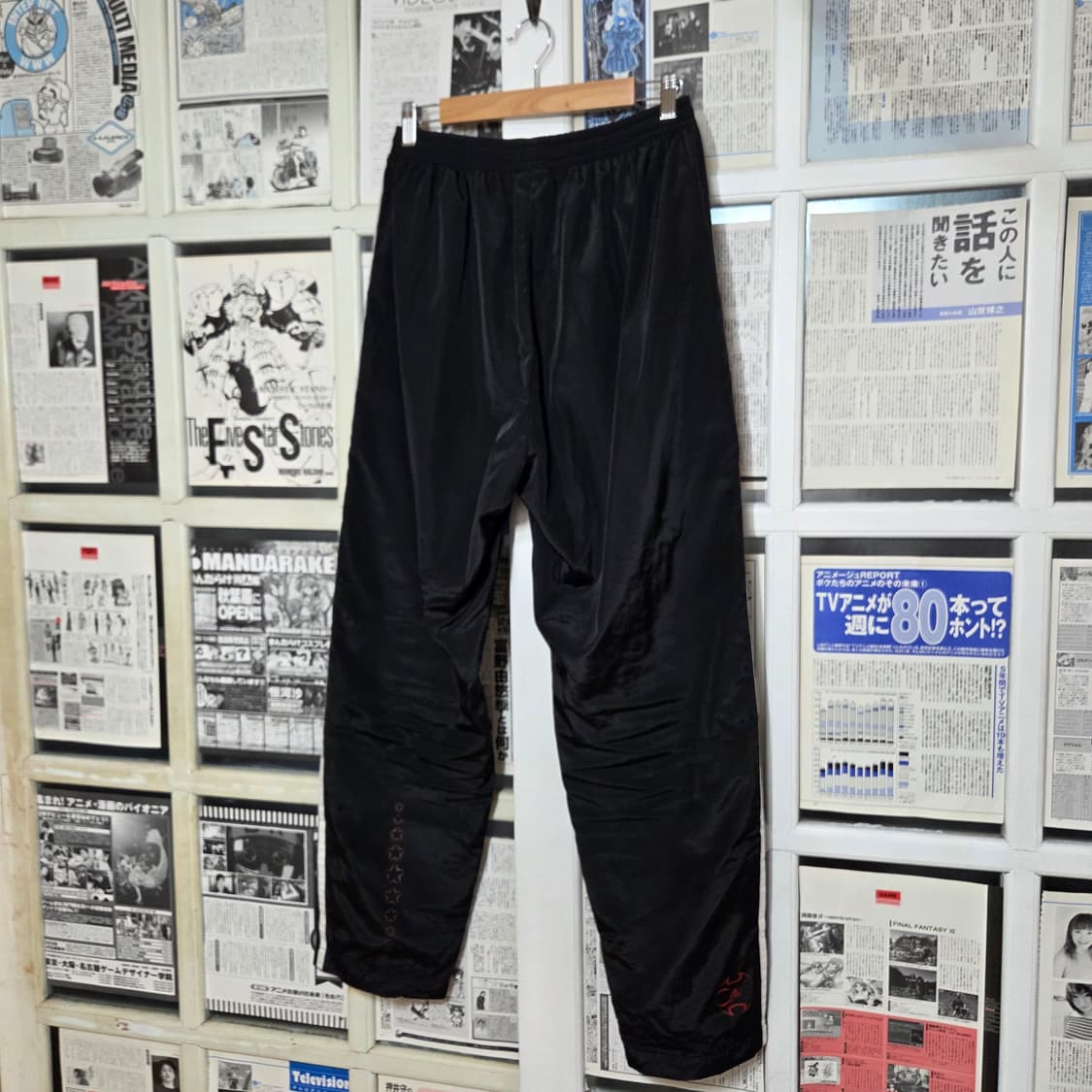 아디다스 블랙 삼선 스타 프린팅 트랙 팬츠 상품이미지5