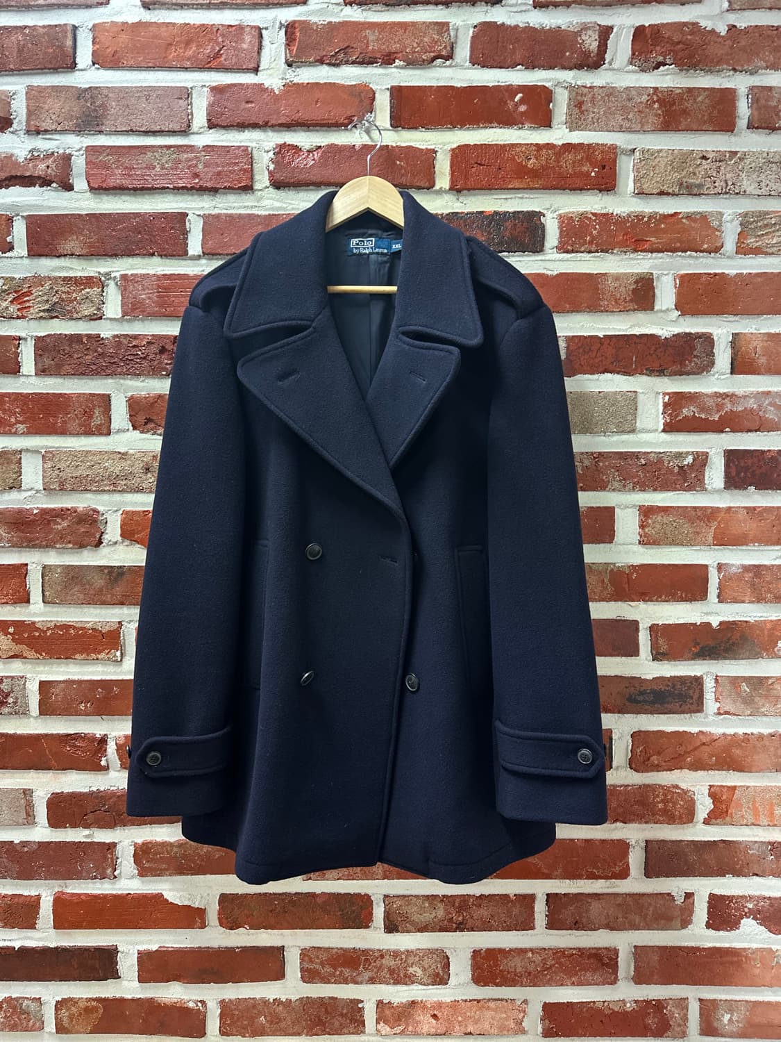 (2XL)폴로 더블 피코트 네이비 상품이미지5