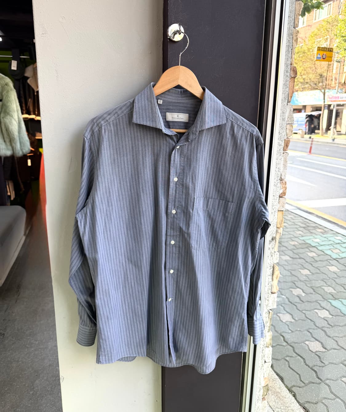 100~105/ 에르메네질도 제냐 스트라이프 코튼 셔츠 상품이미지2