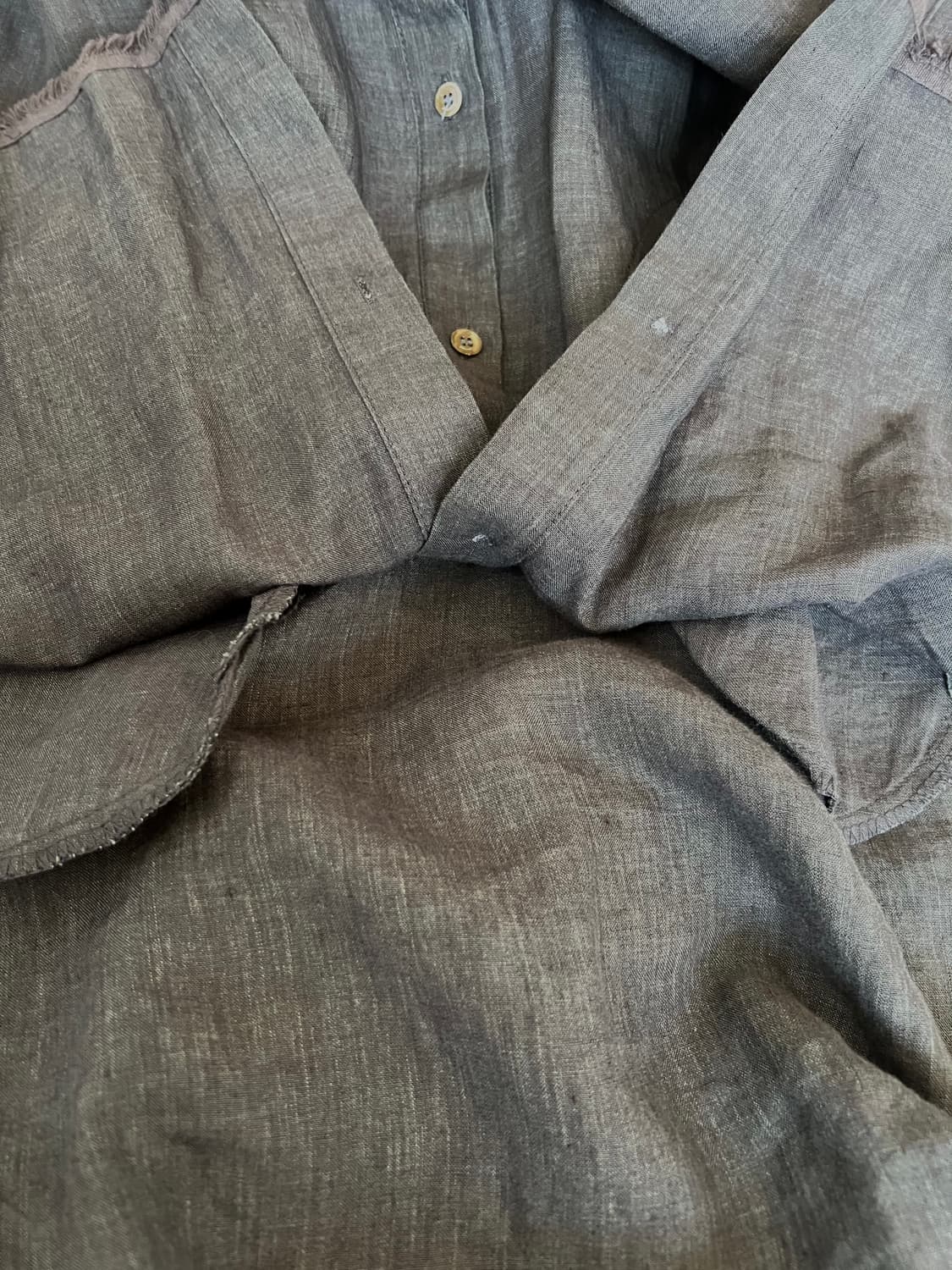 쉬즈미스 여성 워싱블랙 셔츠원피스 린넨원피스 상품이미지6