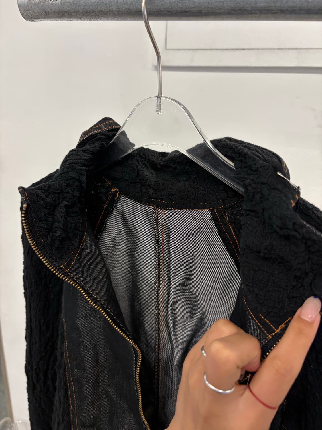 me Issey Miyake wrinkle denim zip up 상품이미지7