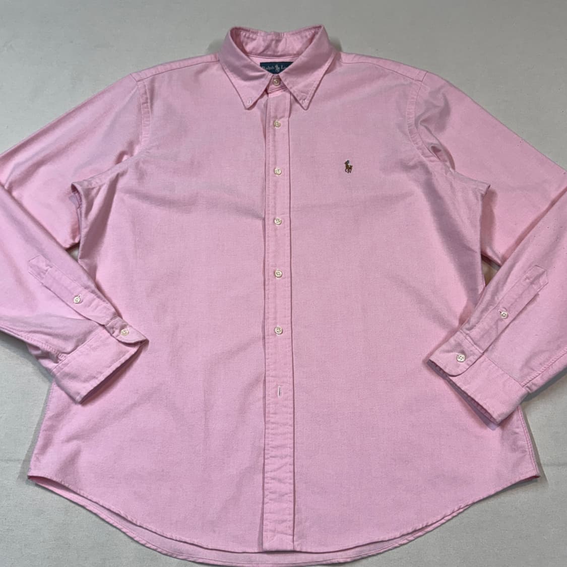 XL) 폴로 랄프로렌 클래식 핑크 옥스포드 셔츠 커스텀핏 상품이미지2