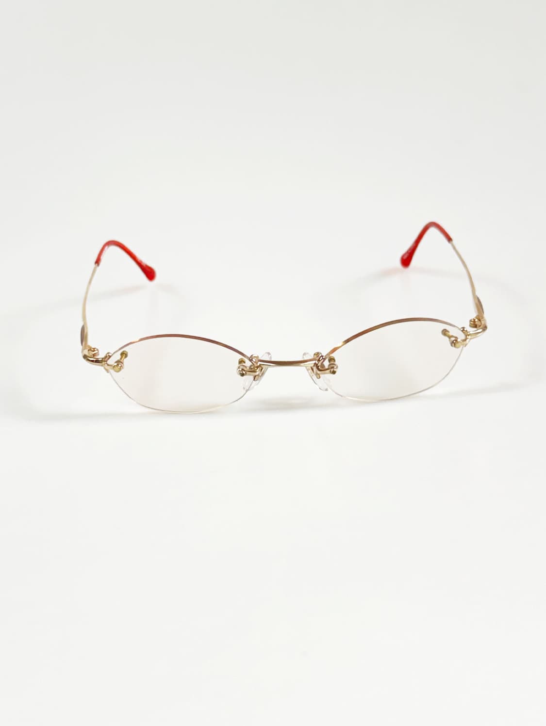 DUNLOP 골드 오벌 무테 메탈 프레임 빈티지 안경 상품이미지2