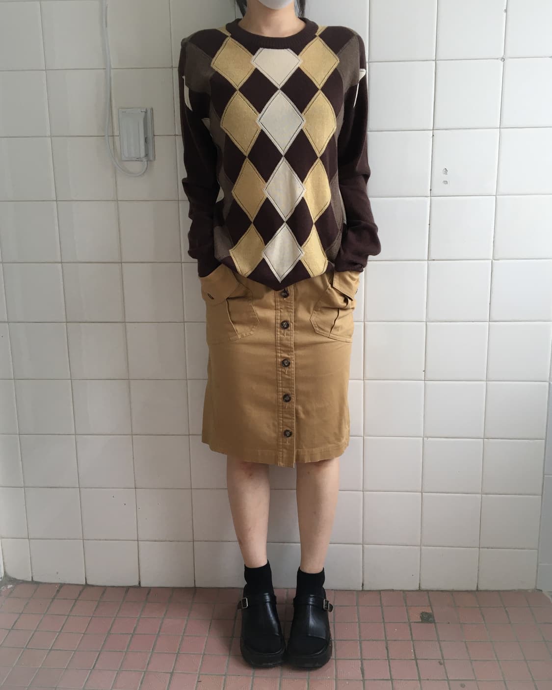 Argyle pattern knit 상품이미지4