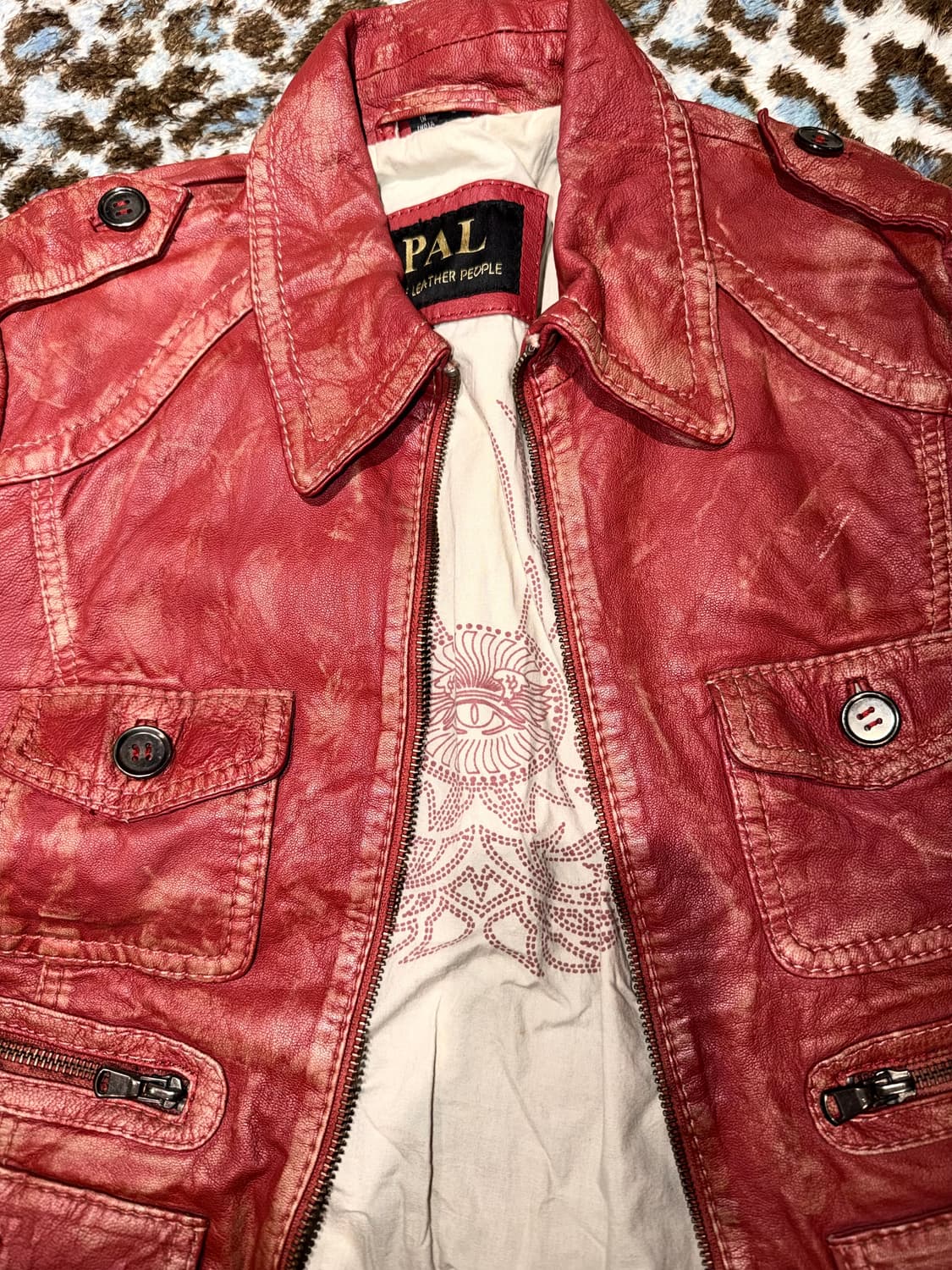 빈티지 가죽 자켓 상품이미지1