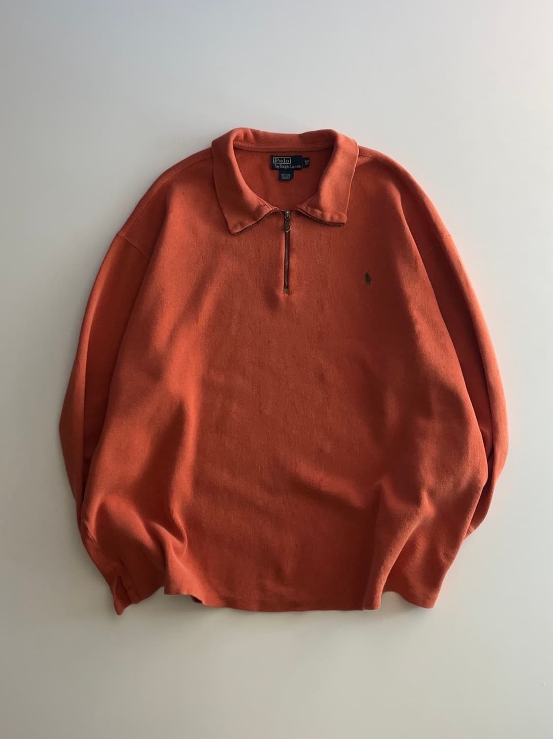 폴로 랄프로렌 오렌지 하프집업 니트 3XB 상품이미지1